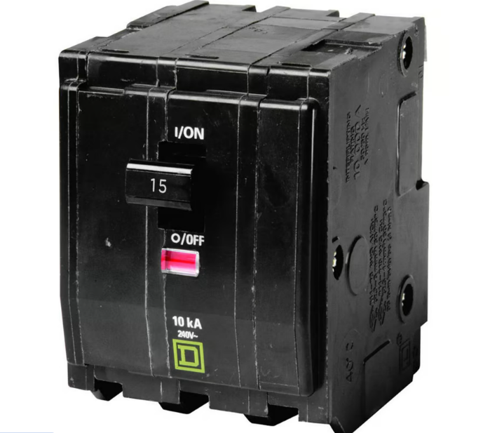 Interruptor QO 3 polos 15a con ventana