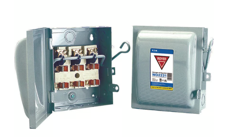 Interruptor de Seguridad 3 X 30 120V-240V 50-60Hz Gris