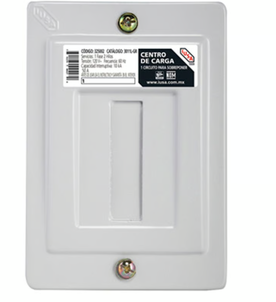 Centro de Carga 1E Sobreponer General