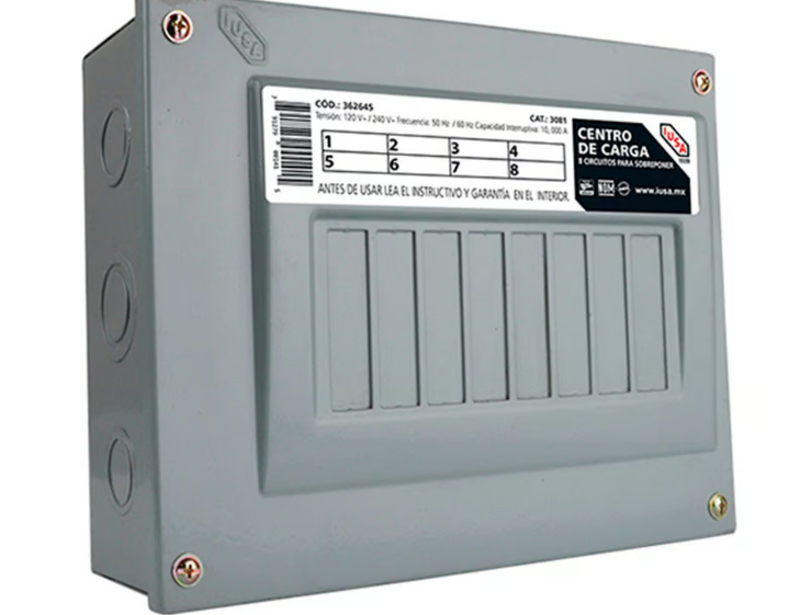 Centro de Carga 8E Sobreponer L E6