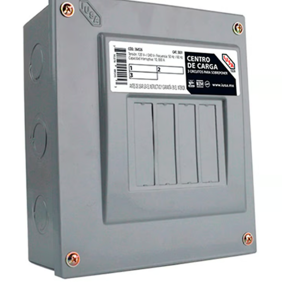 Centro de Carga 4E Sobreponer L1