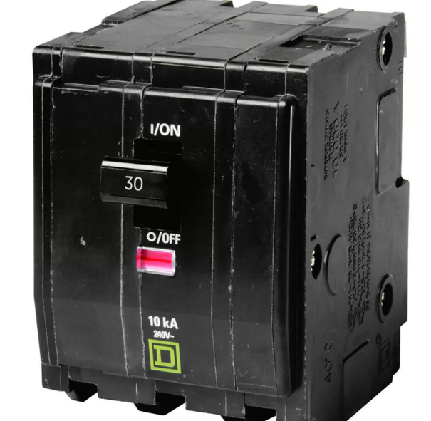 Interruptor QO 3 polos 30a con ventana