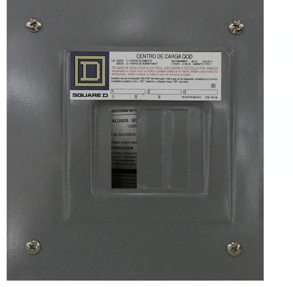 Centro de carga 3p 100A de empotrar