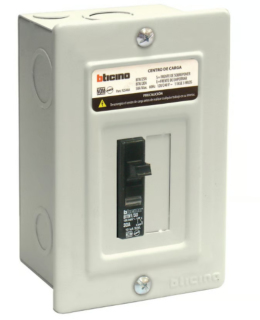 Centro de Carga de 2 Polos 50A 120V/240V~1F-3H 10 kA Empotrar