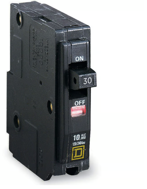 Interruptor QO 1 polo 30a con ventana