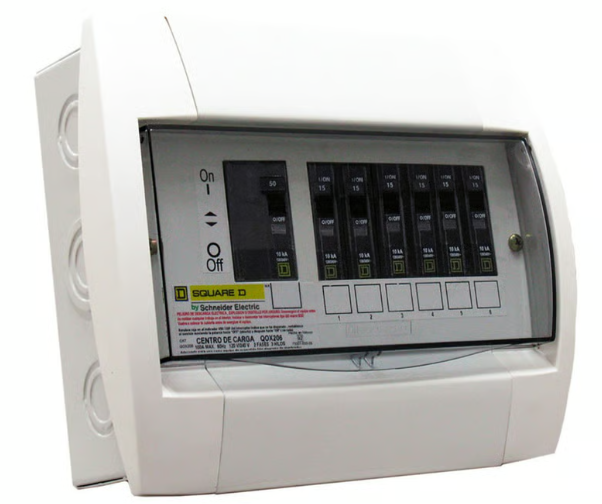 Centro de carga 2+6 polos 100A