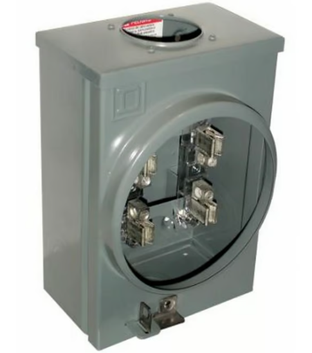 Base p/medidor 4 mordazas 1F 100A