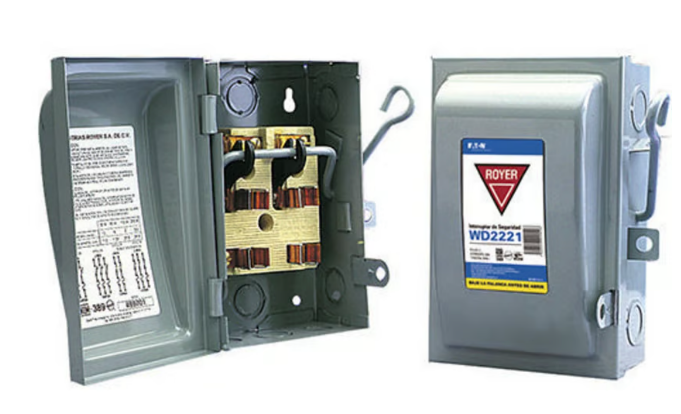 Interruptor de Seguridad 2 X 30 120V-240V 50-60Hz Gris