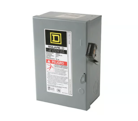 Interruptor de seguridad 2 polos 30 A ligero