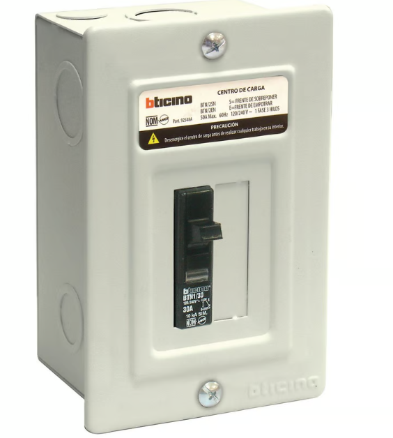 Centro de Carga de 2 Polos 50A 120V/240V~1F-3H 10 kA Empotrar