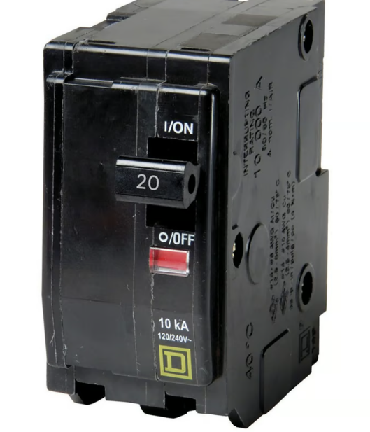 Interruptor QO 2 polos 20a con ventana