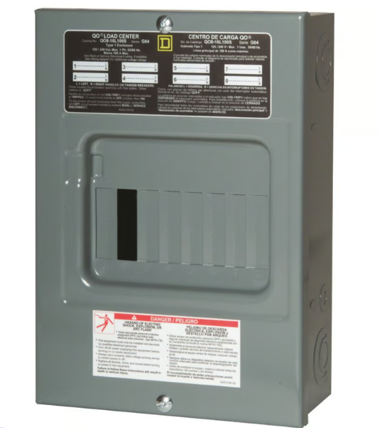 Centro de Carga Monofásico 8 Polos 100 A