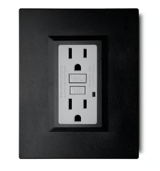 Contacto Doble Gfci Armado Negro