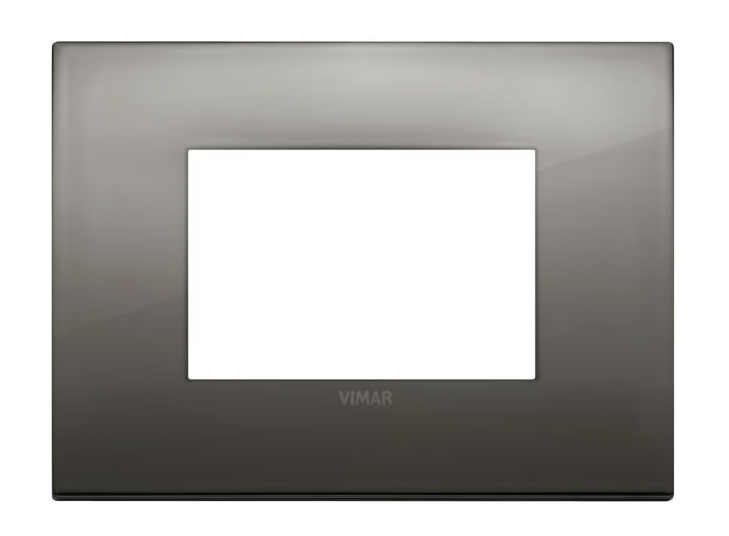 Placa classic metal cromo negro