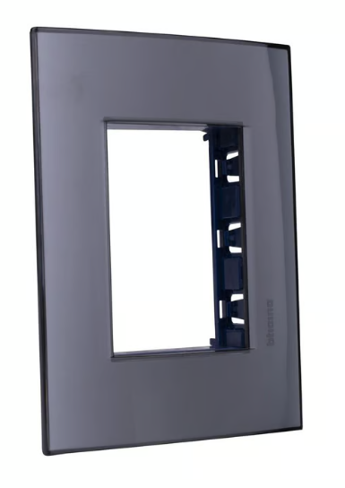 Placa rectangular humo 3 módulos c/chasís