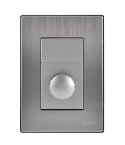Placa Inox con Dimmer, Plata