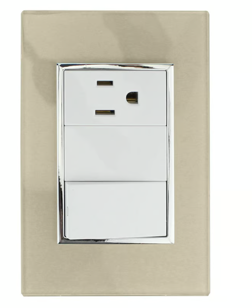 Placa Apagador Escalera y Contacto Champ