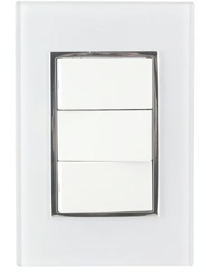 Placa Apagador Triple Blanco