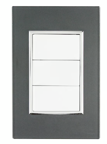 Placa Apagador Triple Humo