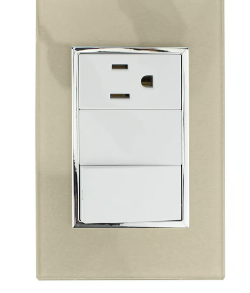 Placa Apagador Escalera y Contacto Champ