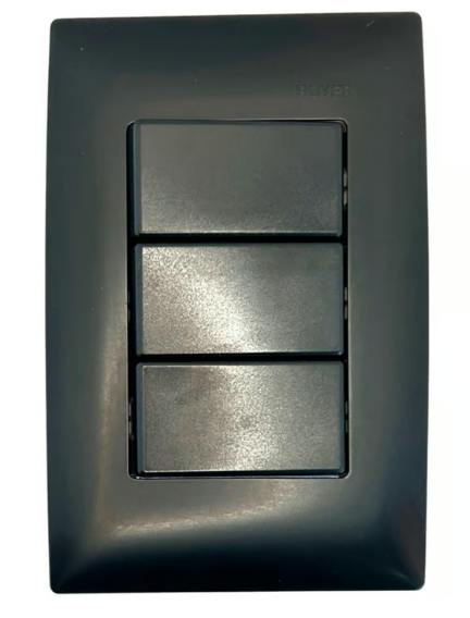 Placa Armada con 3 Interruptores Sencillos