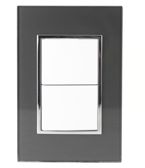 Placa Apagador Sencillo y Escalera Humo