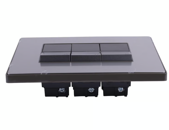 Placa Inox Con 3 Apagadores De Escalera