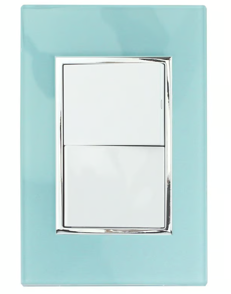 Placa Apagador Doble Aqua