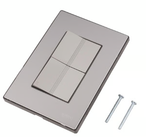 Placa Inox 1 Apagador Y 1 Apag Escalera