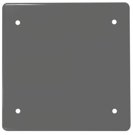 Tapa No Metálica Pesada Cuadrada Ciega Gris