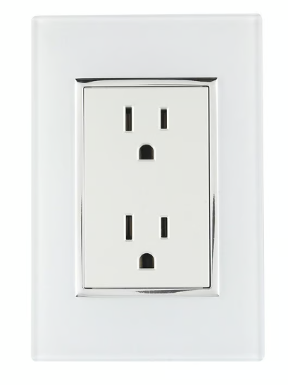 Placa Contacto Doble, Blanco