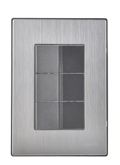 Placa Inox Con 3 Apagadores
