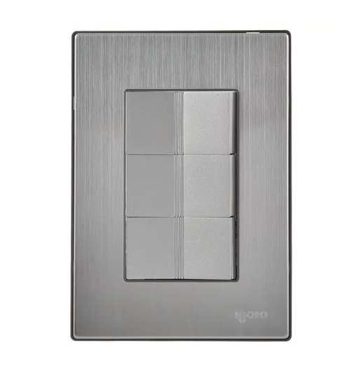 Placa Inox Con 3 Apagadores