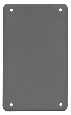 Tapa No Metálica Pesada Rectangular Ciega Gris