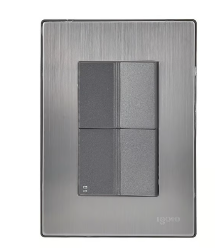 Placa Inox Con Apag 1 Apagador Escalera