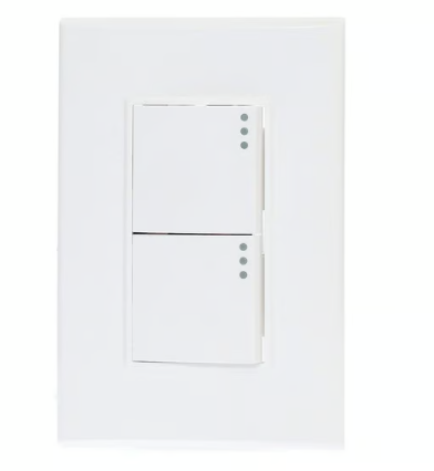 Placa Lugano de 3 Módulos, 2 Apagadores 1.5, Blanco