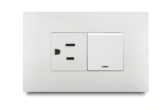 Apagador Mixto con Luz Piloto, Blanco