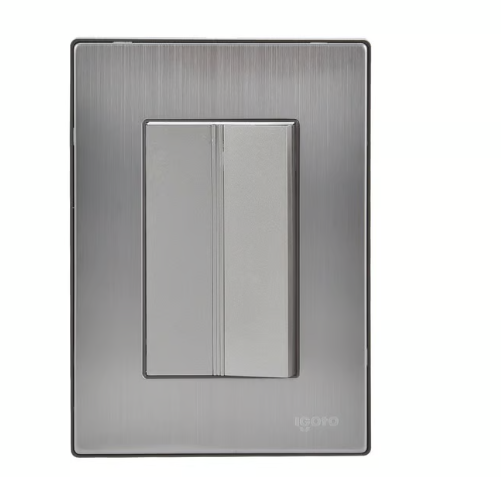 Placa Inox Con 1 Apagador De 3 Modulos