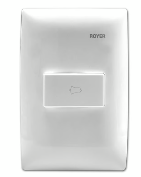Placa Armada Con 1 Pulsador Timbre Blanco