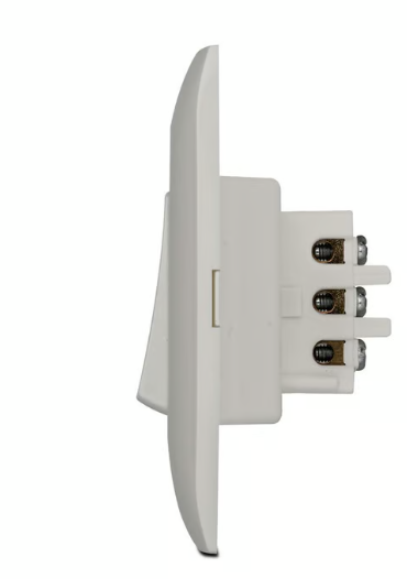 Apagador Escalera Simple de 15 Amp con Luz Piloto, Blanco