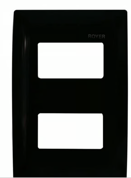 Placa 2 Módulos Negro