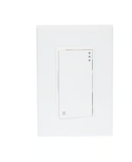 Placa Lugano de 3 Modulos con 1 Apagador Escalera Acabado Blanco