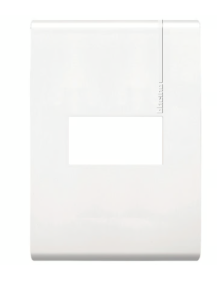 Placa con chasís de resina 1 módulo blanco