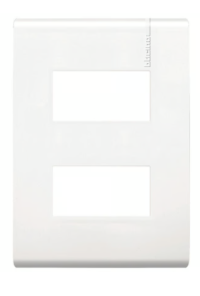 Placa con chasís de resina 2 módulo blanco