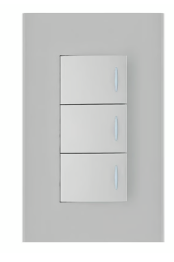 Placa armada 3 apagadores sencillos silver