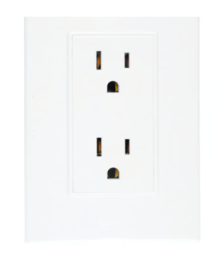 Placa con Contacto Duplex Lugano Acabado Blanco