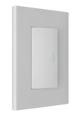 Placa 1 apagador de escalera 3 módulos silver