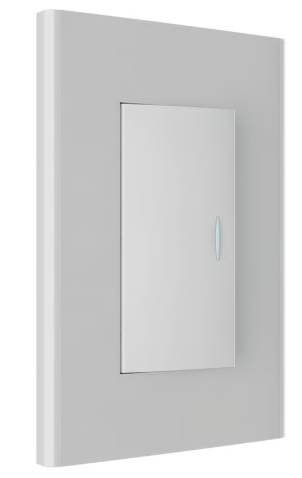 Placa armada 1 apagador 3 módulos silver