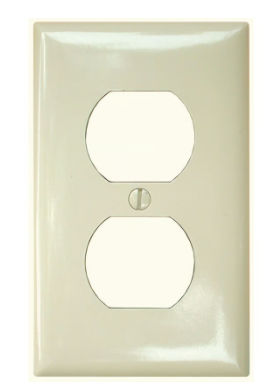 Placa dúplex marfil