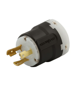 Clavija industrial 125 V 9.5 25.4 m negro/blanco